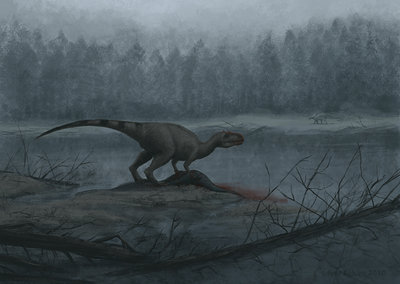 Megalozaur ze ścierwem